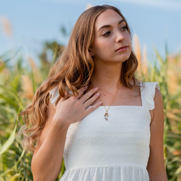 AYANA Clear Quartz Pendant Necklace for Women: A Handmade, Ethically Sourced - Picture 10 of 10